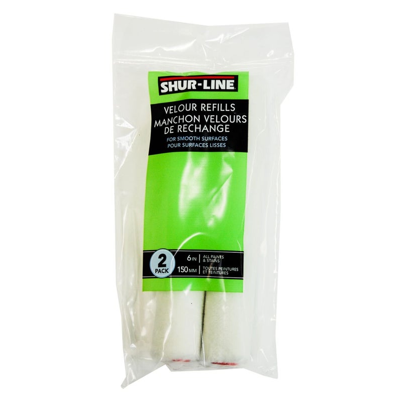 Shur-Line 2006702 6-Inch Velour Mini Roller Cover Refills, 2-Pack - Image 2